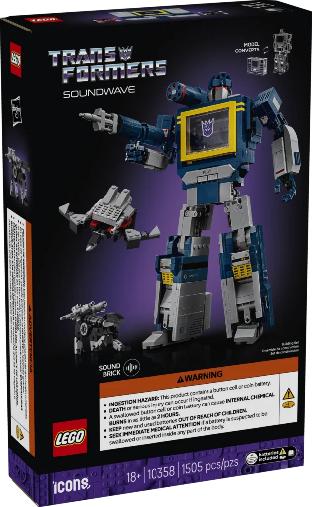 LEGO Icons 10358 Саундвейв (Transformers)