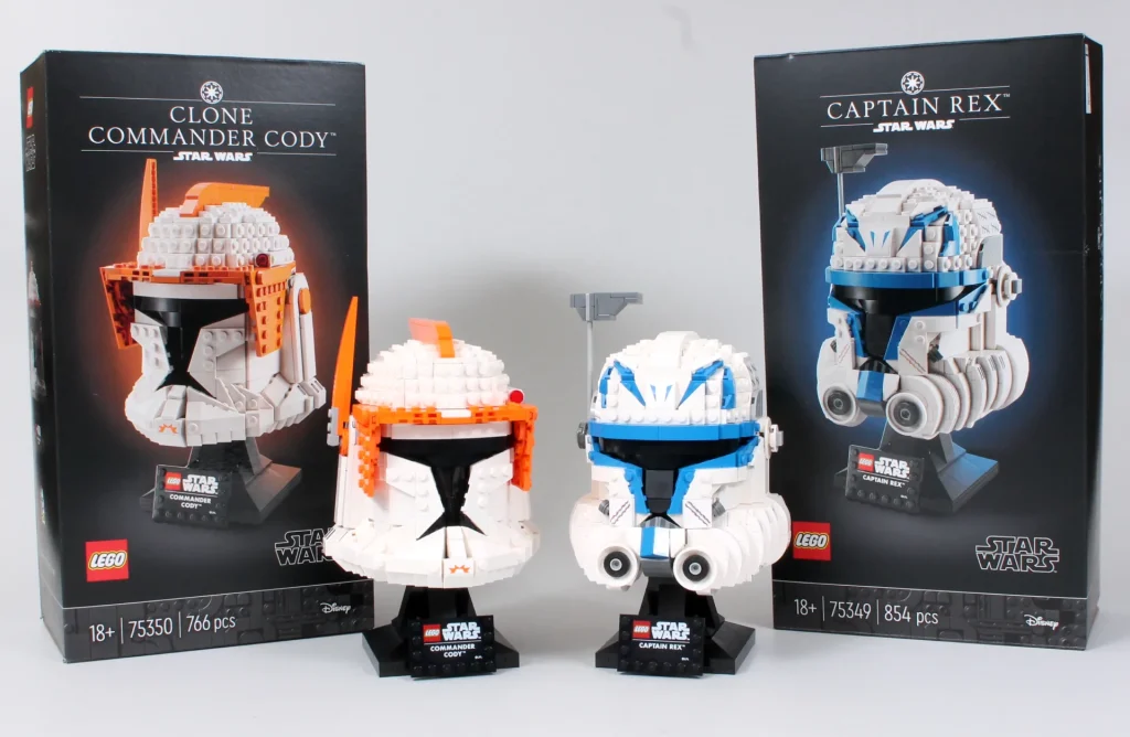 LEGO Star Wars 75349 Captain Rex Helmett та 75350 Clone Commander Cody Helmet