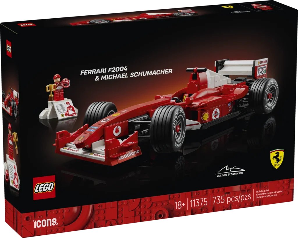 LEGO Icons 11375 Ferrari F2004 і Міхаель Шумахер