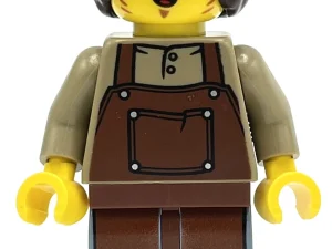 Castle Man, Reddish Brown Apron, Dark Brown Hair / Castle Man, Reddish Brown Apron, Dark Brown Hair — LEGO Icons 10305 Замок Лицарів Лева (Lion Knights’ Castle)
