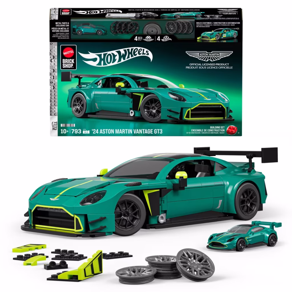 Mattel Brick Shop Hot Wheels '24 Aston Martin Vantage GT3