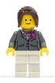 Male in Black Vest / Female in Gray Jacket with Magenta Scarf — LEGO Icons 10211 Великий універмаг (Grand Emporium)