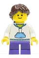 Female with White Hoodie with Blue Pockets — LEGO 10218 Зоомагазин (Pet Shop)