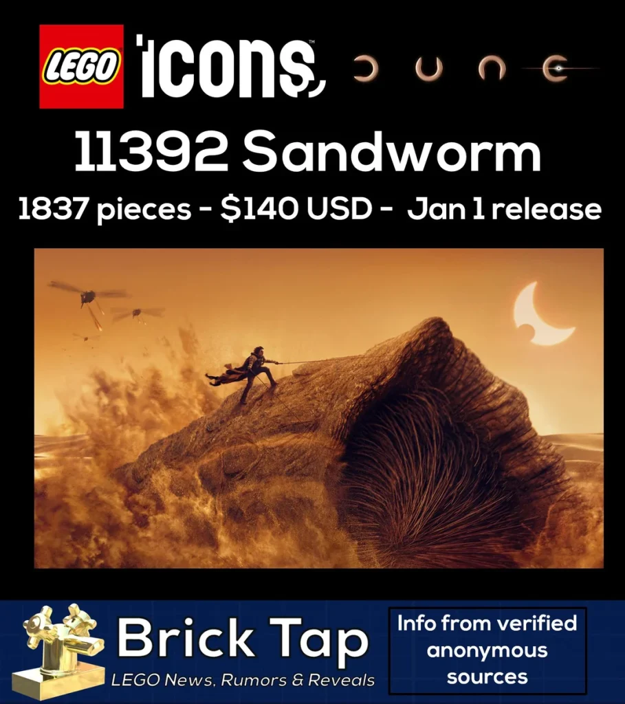 чутки LEGO Icons 11392 Dune Sandworm