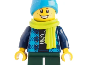 Дитина / Kid, Dark Blue Torso, Dark Green Legs, Blue Cap, Lime Scarf — LEGO Icons 10270 Книгарня (Bookshop)