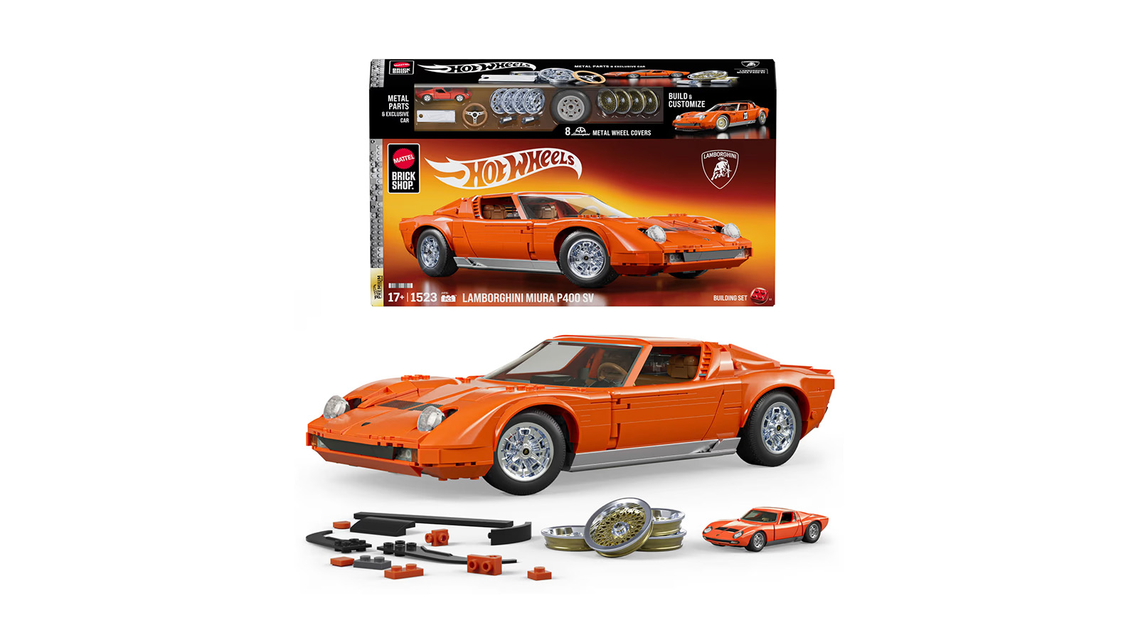Представлено Lamborghini Miura P400 SV від Mattel Brick Shop — ювілейний конструктор Hot Wheels