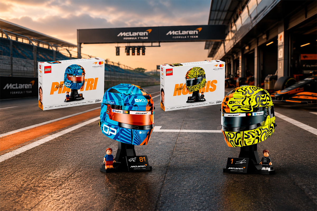 LEGO представила набори з шоломами McLaren F1 Ландо Норріса й Оскара Піастрі: усе про новинку до 1000-ї гонки