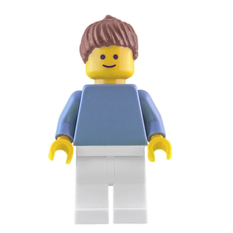 Female with Plain Sand Blue Torso — LEGO 10197 Пожежна частина (Fire Brigade)