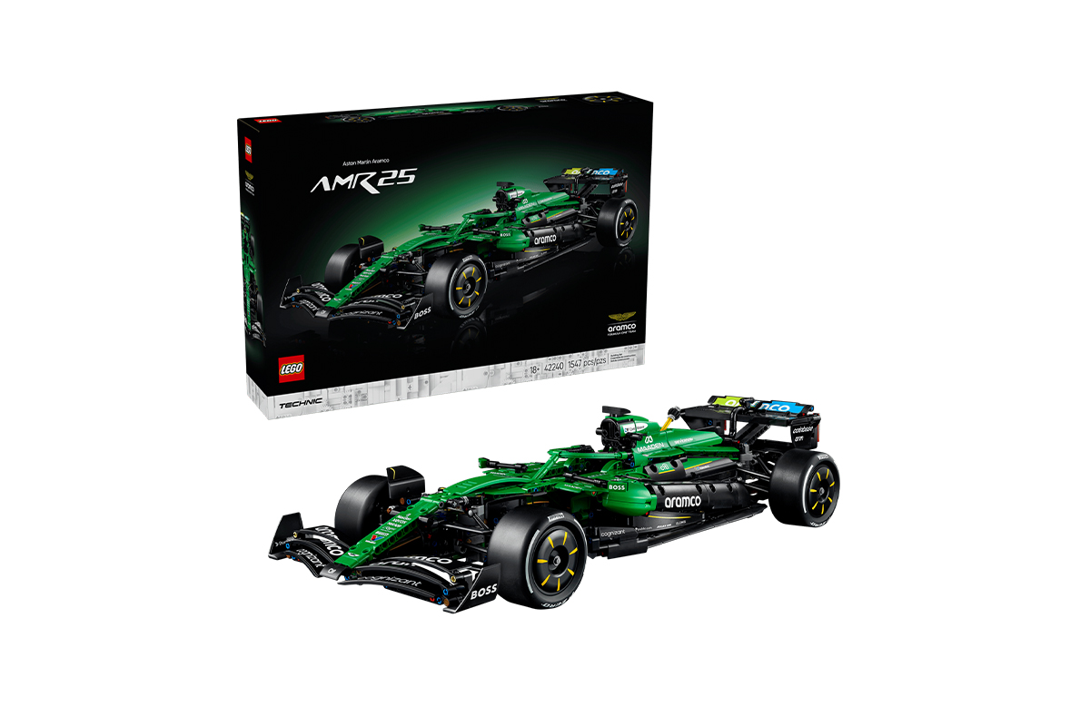 LEGO Technic представила набір 42240 Aston Martin Aramco AMR25 F1 Car — п’ятий болід масштабу 1:8 поповнює решітку