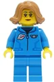 Астронавтка (комбінезон, темно-каштанове волосся) / Lunar Research Astronaut — LEGO City 60349 Місячна космічна станція