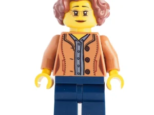 Чоловік / Medium Nougat Torso, Dark Blue Legs, Reddish Brown Hair — LEGO Icons 10270 Книгарня (Bookshop)