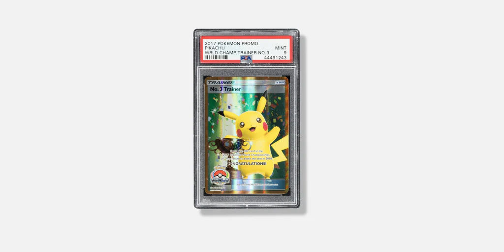 Pokémon TCG 2017 Pokémon World Championship No. 3 Trainer Trophy Card PSA Trading Card Game