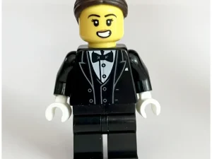 Waiter, Black Tuxedo, Dark Brown Hair / Waiter, Black Tuxedo, Dark Brown Hair — LEGO Ideas 21344 The Orient Express Train