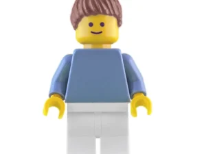 Жінка / Female with Plain Sand Blue Torso — LEGO 10197 Пожежна частина (Fire Brigade)