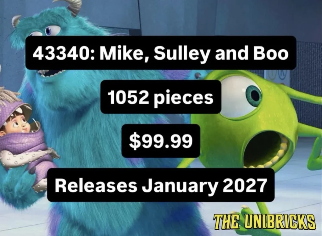 Чутки LEGO 43340 Buildable Mike, Sully and Boo