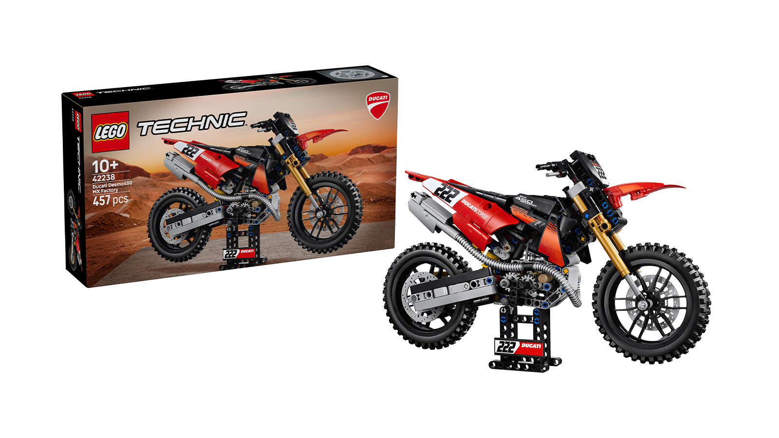 LEGO Technic 42238 Ducati Desmo450 MX: перший мотокросовий мотоцикл Ducati в Technic, реліз 1 серпня
