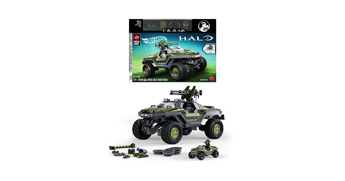UNSC M12 Warthog: новий гібридний набір Mattel Brick Shop для фанатів франшизи “Halo” та Hot Wheels