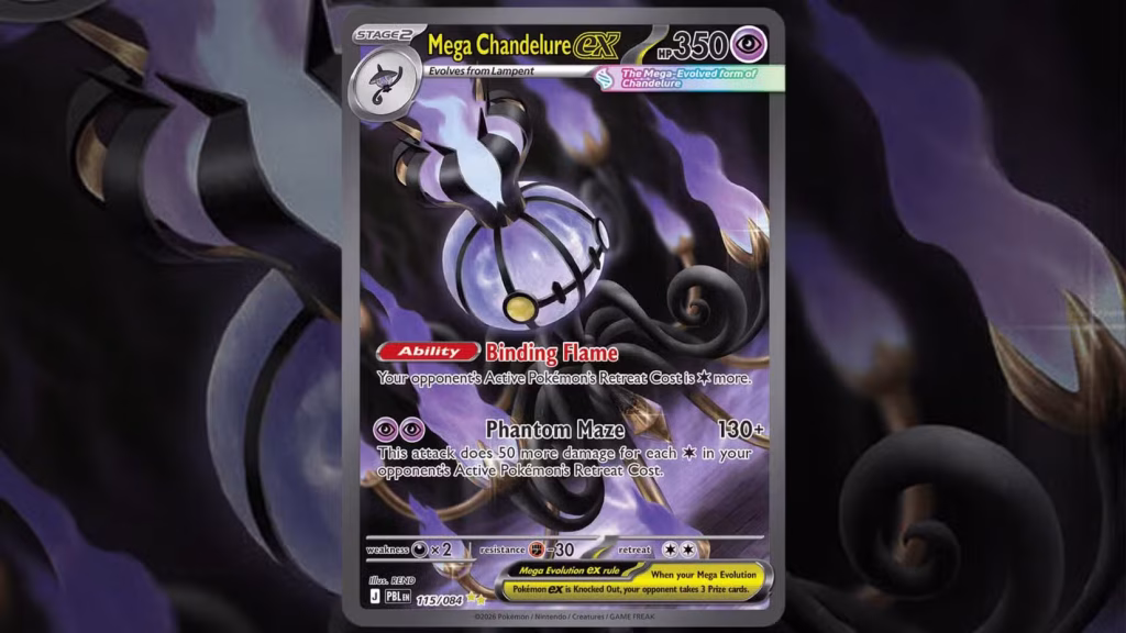 Картка Pokémon TCG Mega Chandelure ex (115/084)