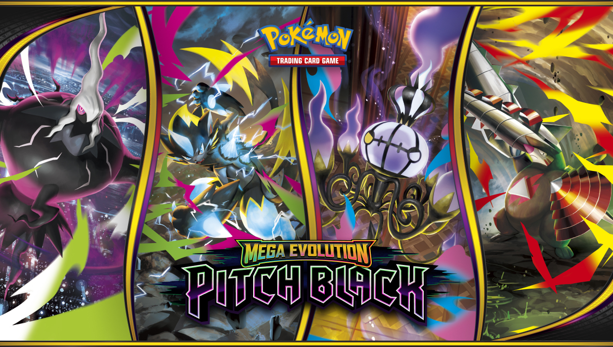 Огляд: набір Pokémon TCG Mega Evolution – Pitch Black — нові картки Mega ex є, а фул-артів обмаль