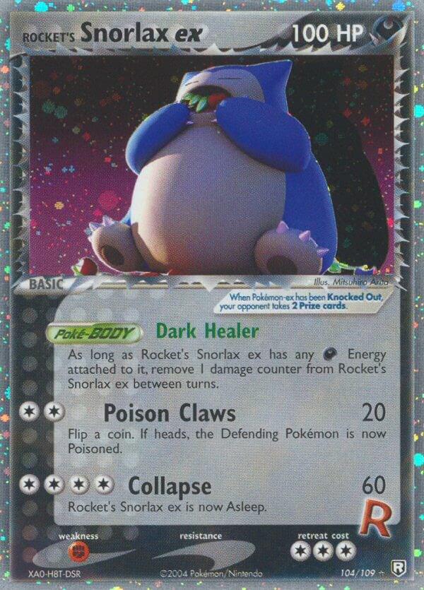 Pokémon TCG Rocket's Snorlax ex (Holo) — Team Rocket Returns