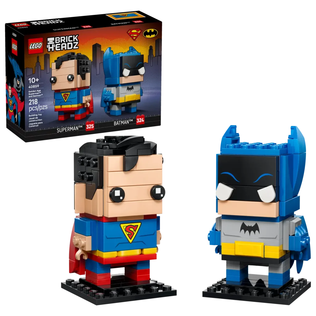 LEGO BrickHeadz 40859 Golden Age Superman and Batman Figures