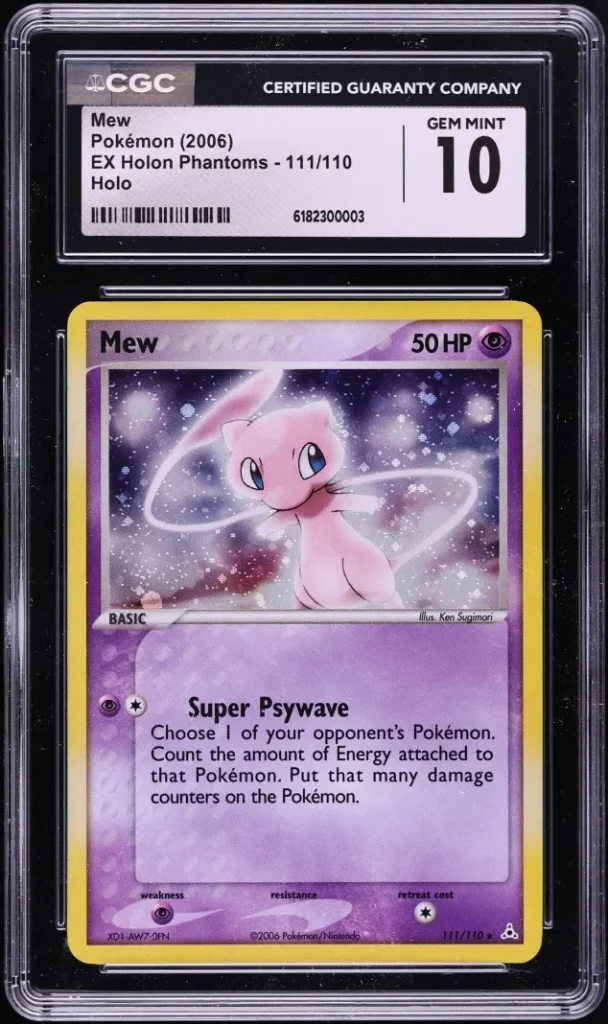 Pokémon TCG Holon Phantoms Mew 2006 (Holo): CGC Gem Mint 10, $2 250, POP 13