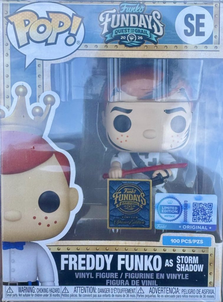 Funko Pop Freddy Funko as Storm Shadow Funko Fundays Quest for the Grail 100 PCS