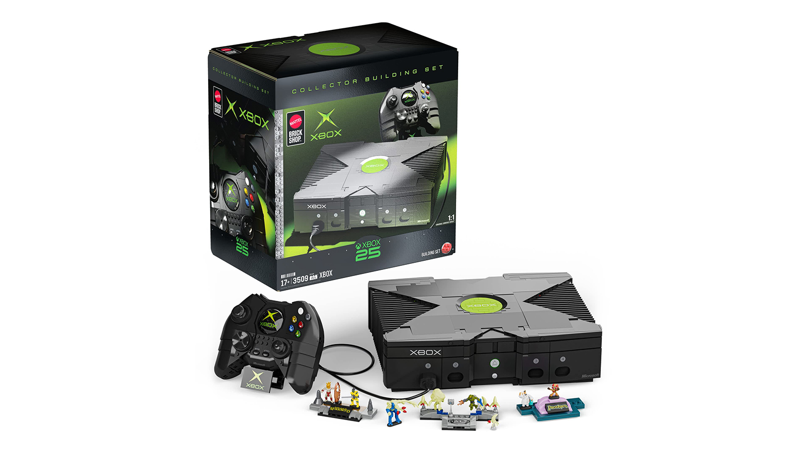 Набір Mattel Brick Shop Microsoft Xbox: звук, світло та 3 509 деталей до 25-річчя консолі