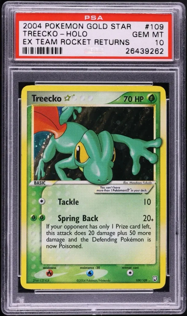 Pokémon TCG PSA 10 Treecko Gold Star (Team Rocket Returns)