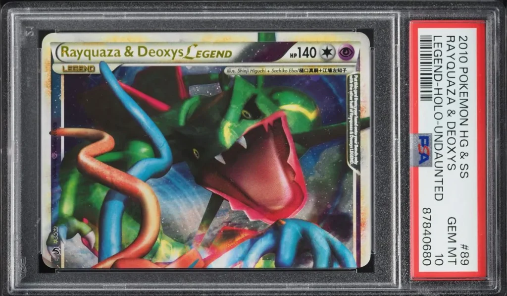 Pokémon TCG PSA 10 Rayquaza & Deoxys LEGEND (Undaunted)