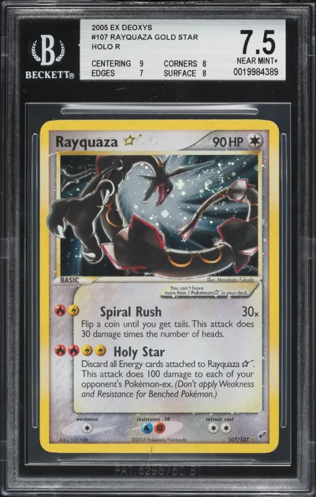 Pokémon TCG BGS 7.5 Rayquaza Gold Star (Deoxys)