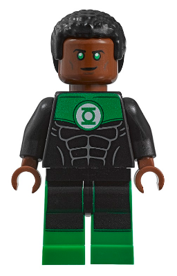 Мініфігурка LEGO Зеленого Ліхтаря  – Джон Стюарт з набору 11914 DC Comics Super Heroes Build Your Own Adventure parts 2017 року