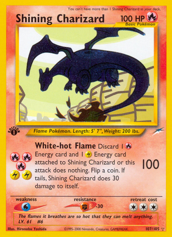 Pokémon TCG Shining Charizard — Neo Destiny, 107/105
