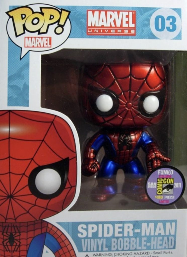 Funko Pop Spider-Man Metallic #03, SDCC 2011