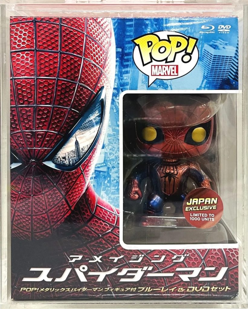Funko Pop Spider-Man Metallic #15, Japan Blu-Ray Set