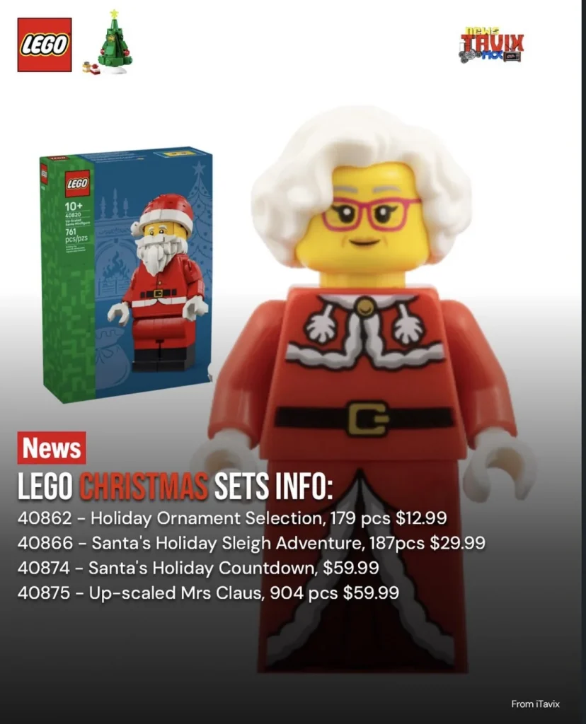 чутки про сезонні набори LEGO 2026