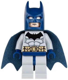 Мініфігурка LEGO Бетмен bat022 у світло-сірому костюмі з темно-синьою маскою і плащем, 2007 рік — найдорожча мініфігурка Бетмена з наборів