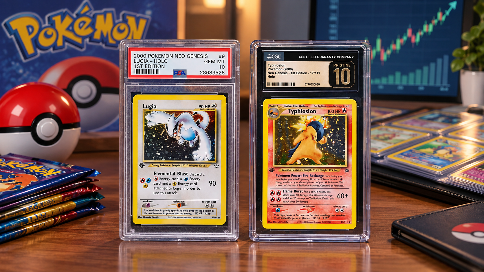 Дві картки з набору Neo Genesis Pokémon TCG побили аукціонні рекорди: Lugia #9 і Typhlosion #17 разом продались майже за $700 000