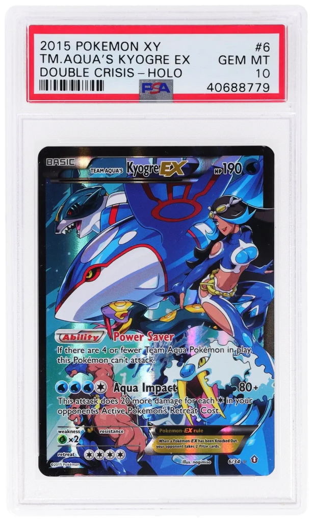 Картка 2015 року Pokémon Team Aqua's Kyogre EX Double Crisis Holo #6