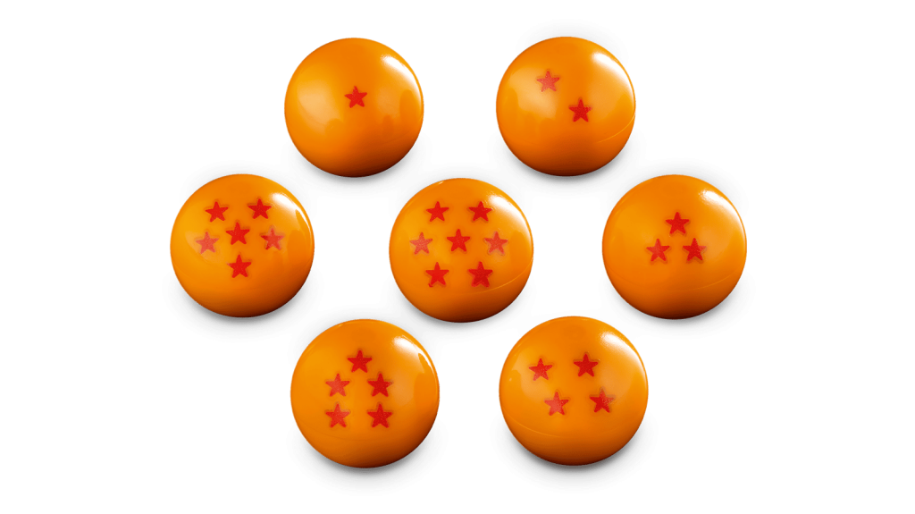 Сім куль дракона з набору LEGO Dragon Ball 11390