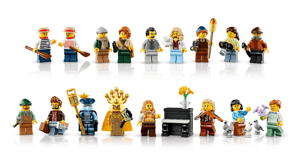 Мініфігурки набору LEGO Icons 11388 Venetian Neighbourhood