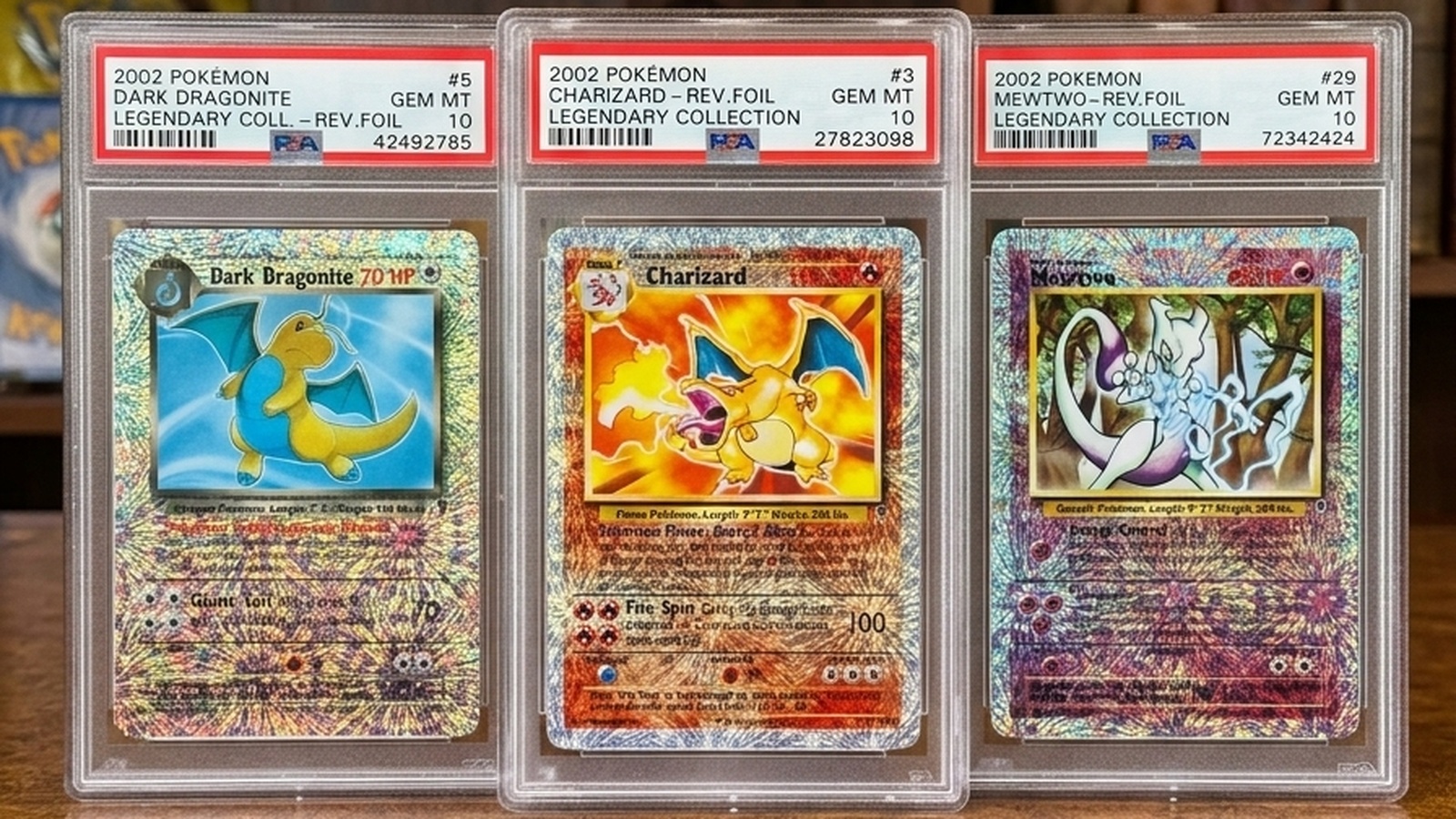 Три картки Pokémon із набору Legendary Collection у ґрейді PSA 10 принесли майже $1,4 млн на аукціоні