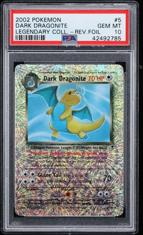 Pokémon TCG PSA 10 Legendary Collection Reverse Holo Dark Dragonite