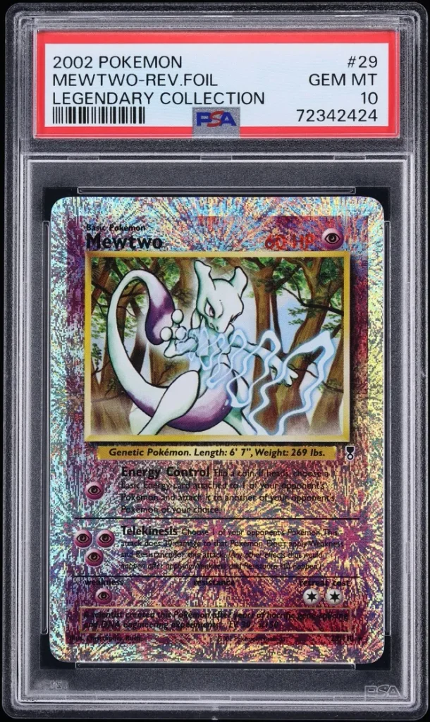 Pokémon TCG PSA 10 Legendary Collection Reverse Holo Mewtwo